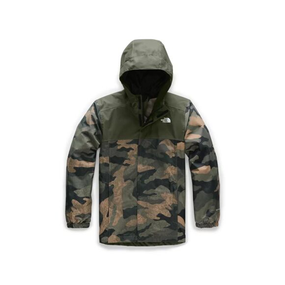 The North Face Boy's Resolve Reflective Jacket, British Khaki Camo, Size 10/12